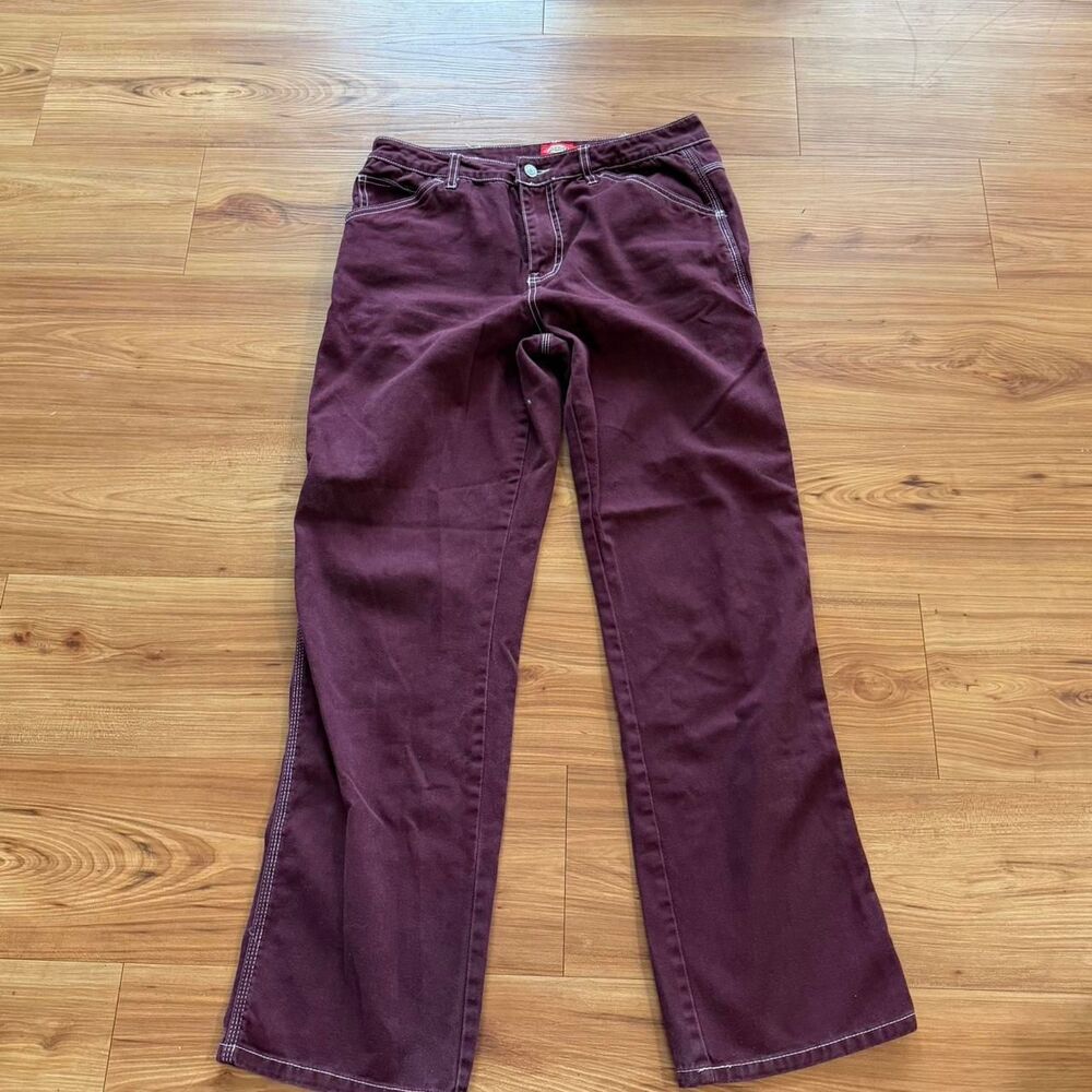 Dickies Women's Burgundy and Purple Trousers